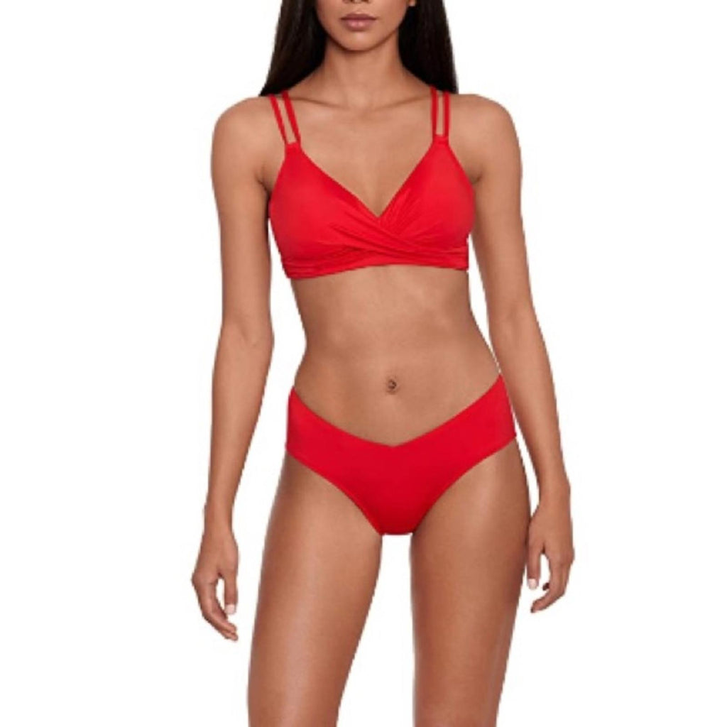 Lauren Ralph Lauren Beach Club Solid Mid-Rise V-Front Bikini Bottom Size 6, NWT