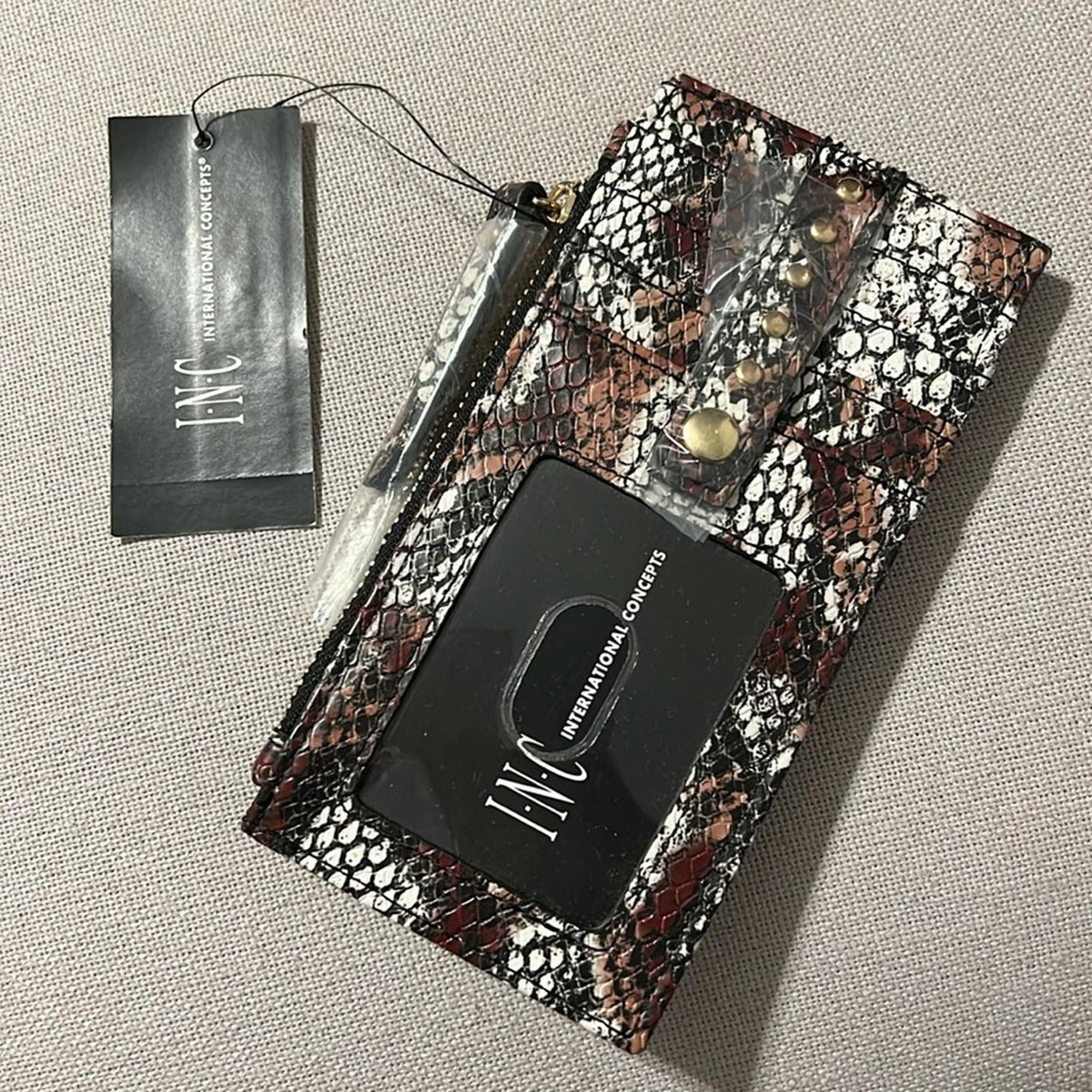 I.N.C. Hazell Cardcase in Watercolor Snake, New w/Tag