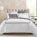 Hudson Park Collection 500TC Embroidered Geo Duvet Cover, Twin NEW w/Tag