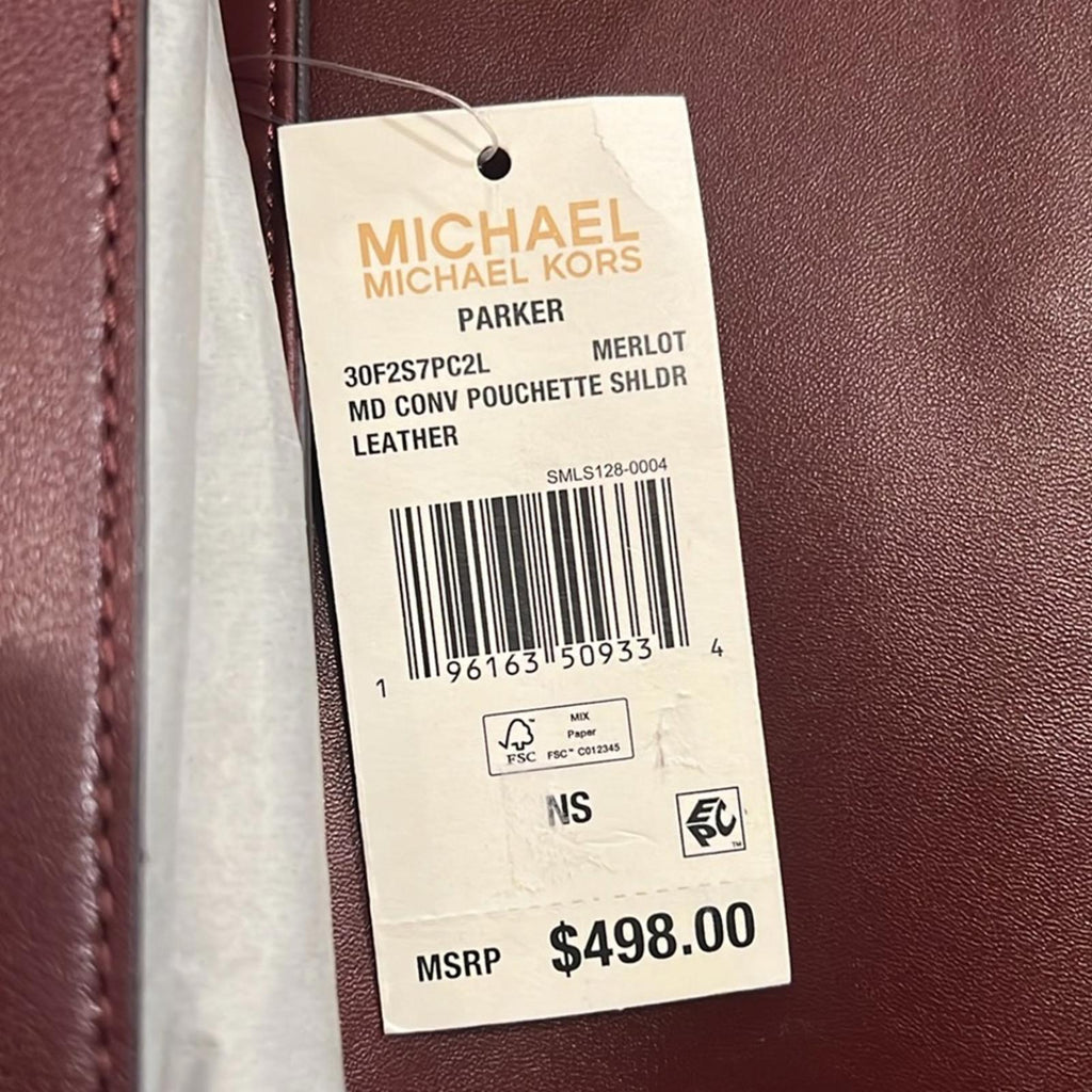 NWT Michael Kors Parker Medium Convertible Pouchette Shoulder Bag Retail $498