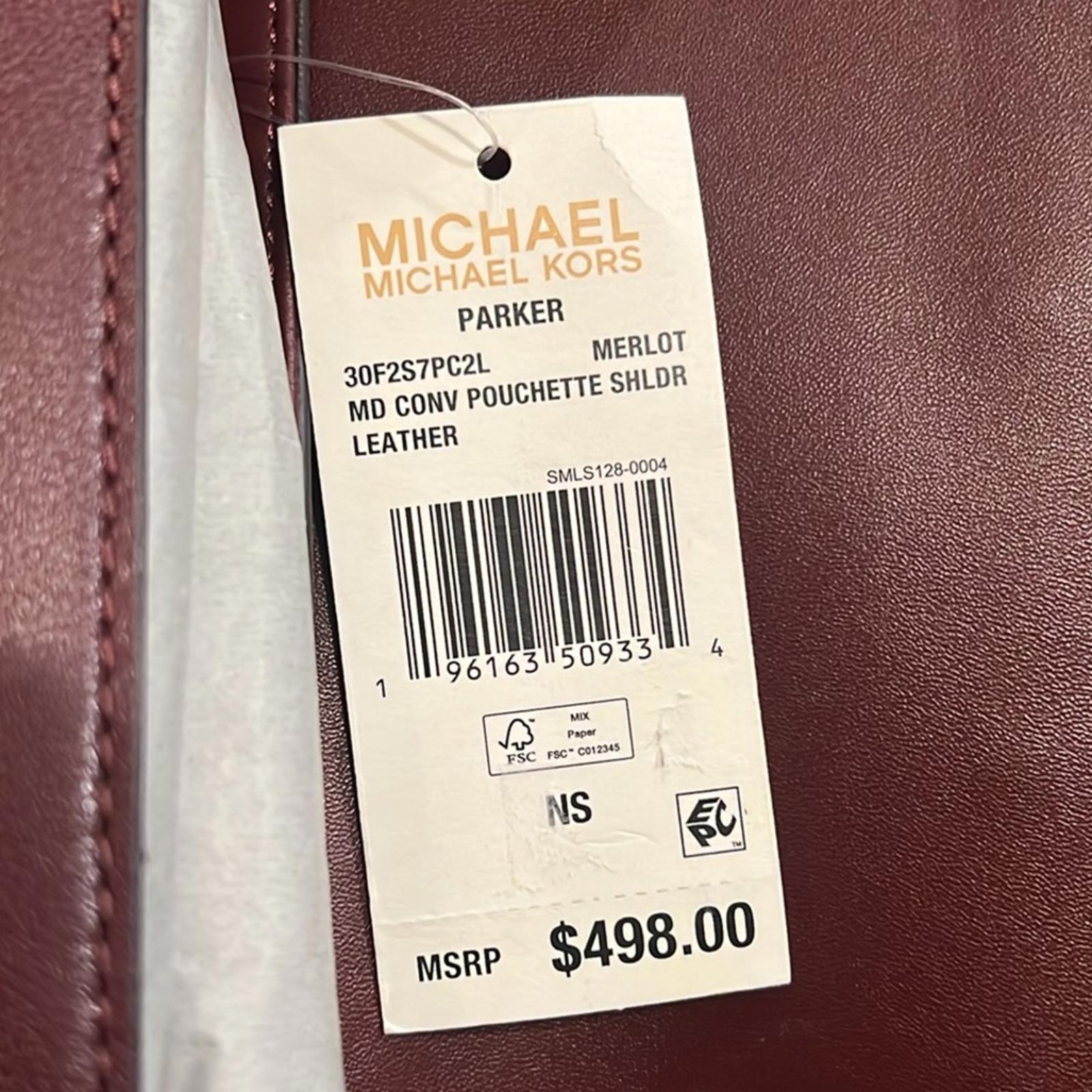 NWT Michael Kors Parker Medium Convertible Pouchette Shoulder Bag Retail $498