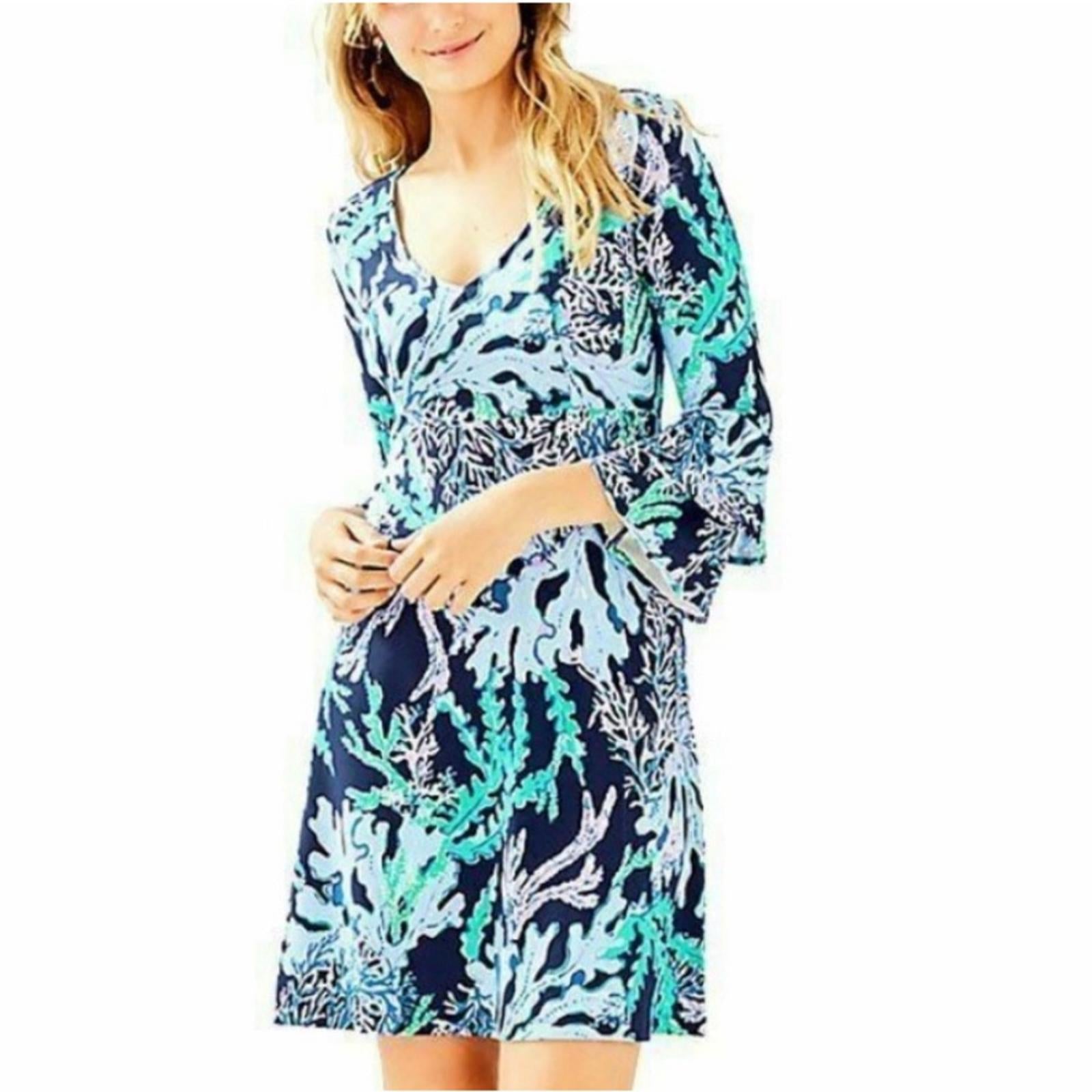Lily Pulitzer Raina Dress, Indigo Swish & Sway Size XS (Like New) Retail $168