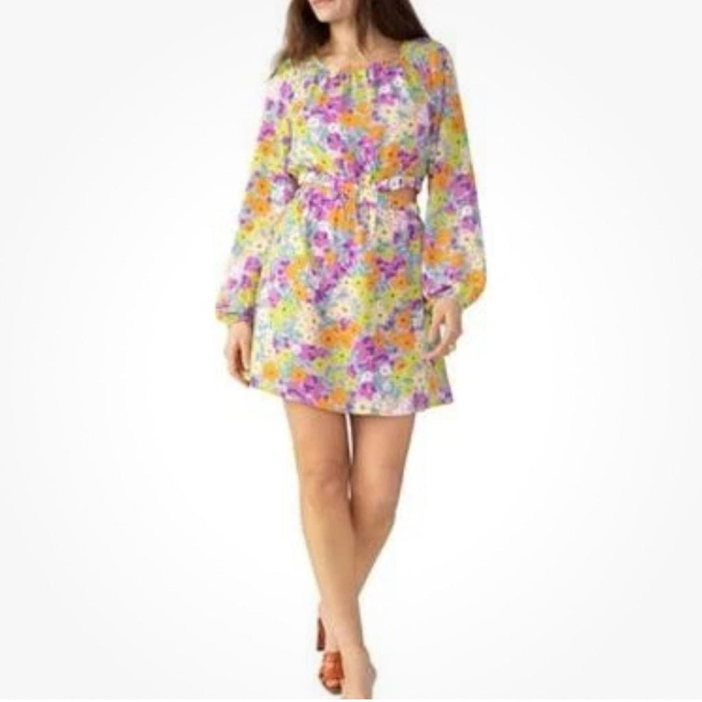 Sanctuary Blouson Sleeve Floral Cut-Out Dress, NWT, Size S, Retail $129