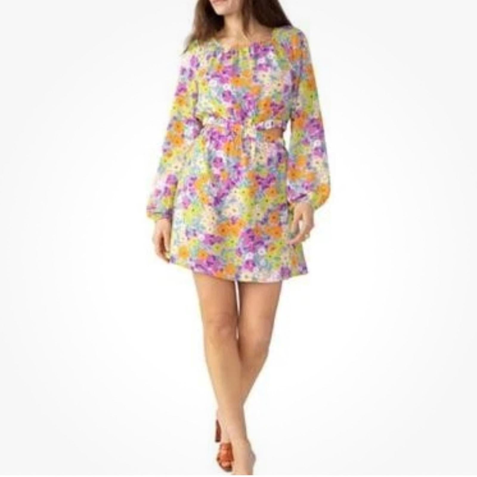 Sanctuary Blouson Sleeve Floral Cut-Out Dress, NWT, Size S, Retail $129