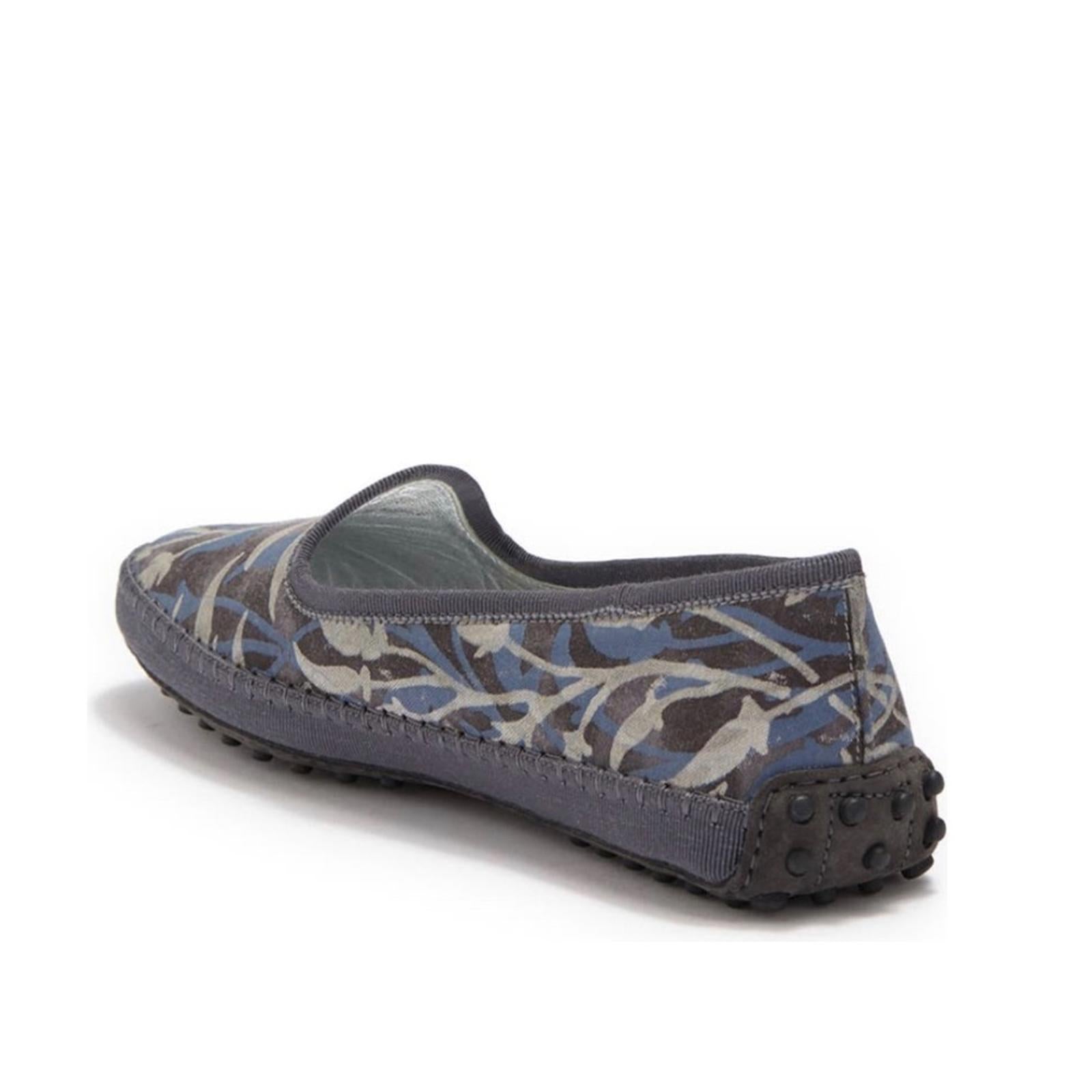 Tod’s Tess Patterned Slip-On Flats, Antracite Size EU 37.5 New in Box +DustBag