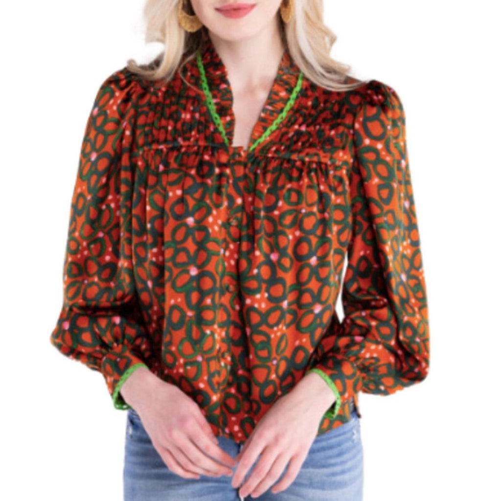 Alden Adair Oliver Top in Disco Floral Size S, New in Packaging