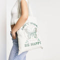 Skinnydip London “DON’T WORRY BE HAPPY” Canvas Medium Tote Bag, New w/Tag