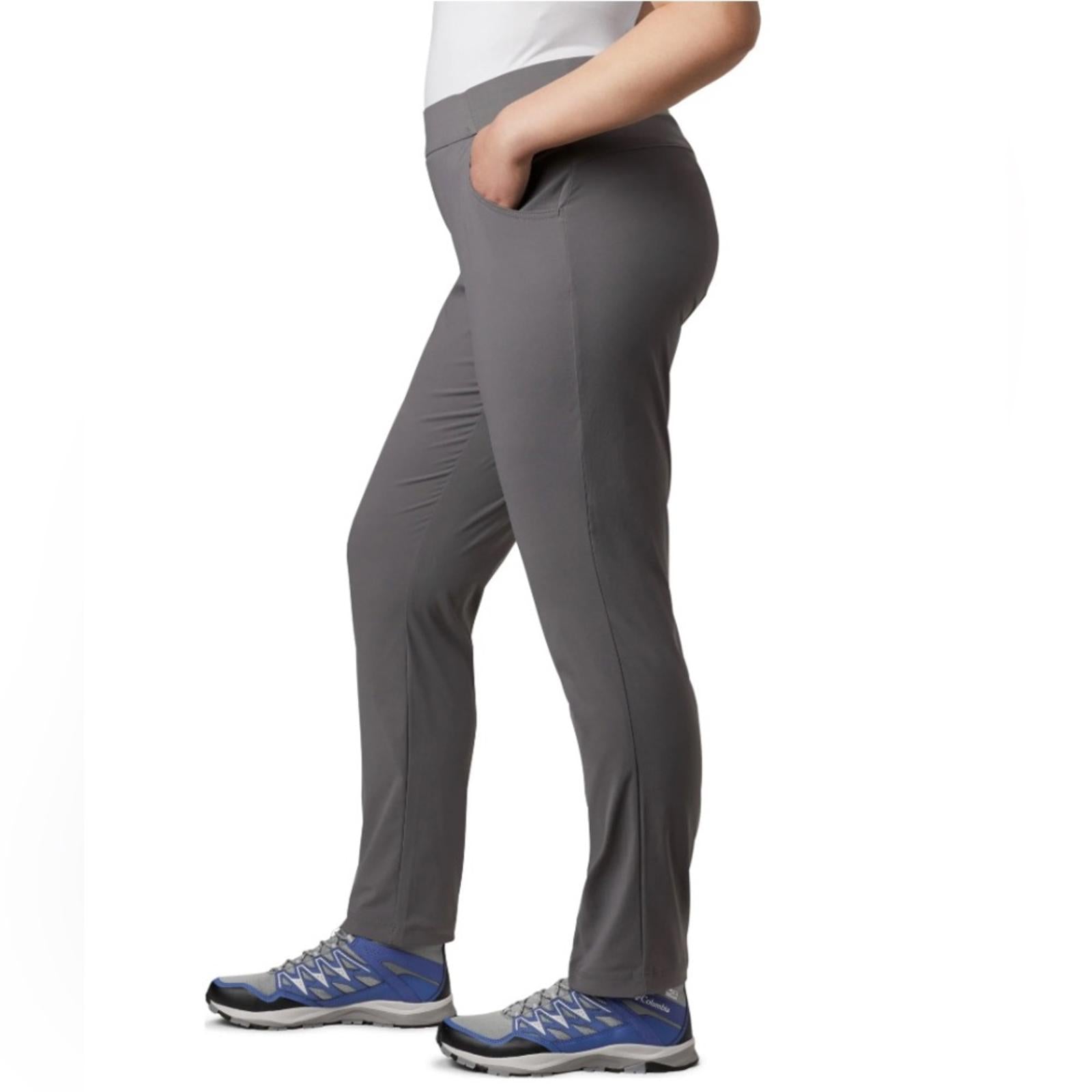 Columbia Anytime Casual Pull On Pants, Grey Plus Size 3X Women's, New w/Tag $95