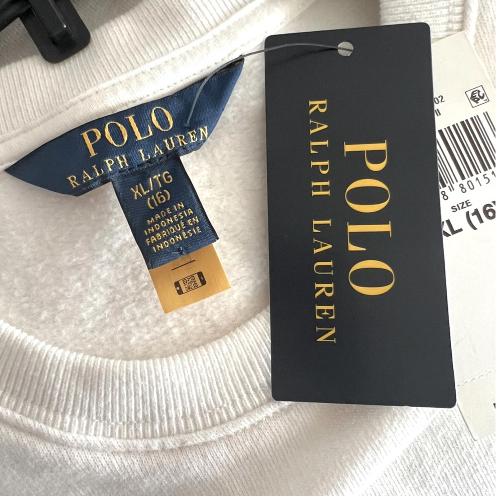 Polo Ralph Lauren Long Sleeve Ruffled Fleece Sweatshirt, Big Girls XL (16) NWT