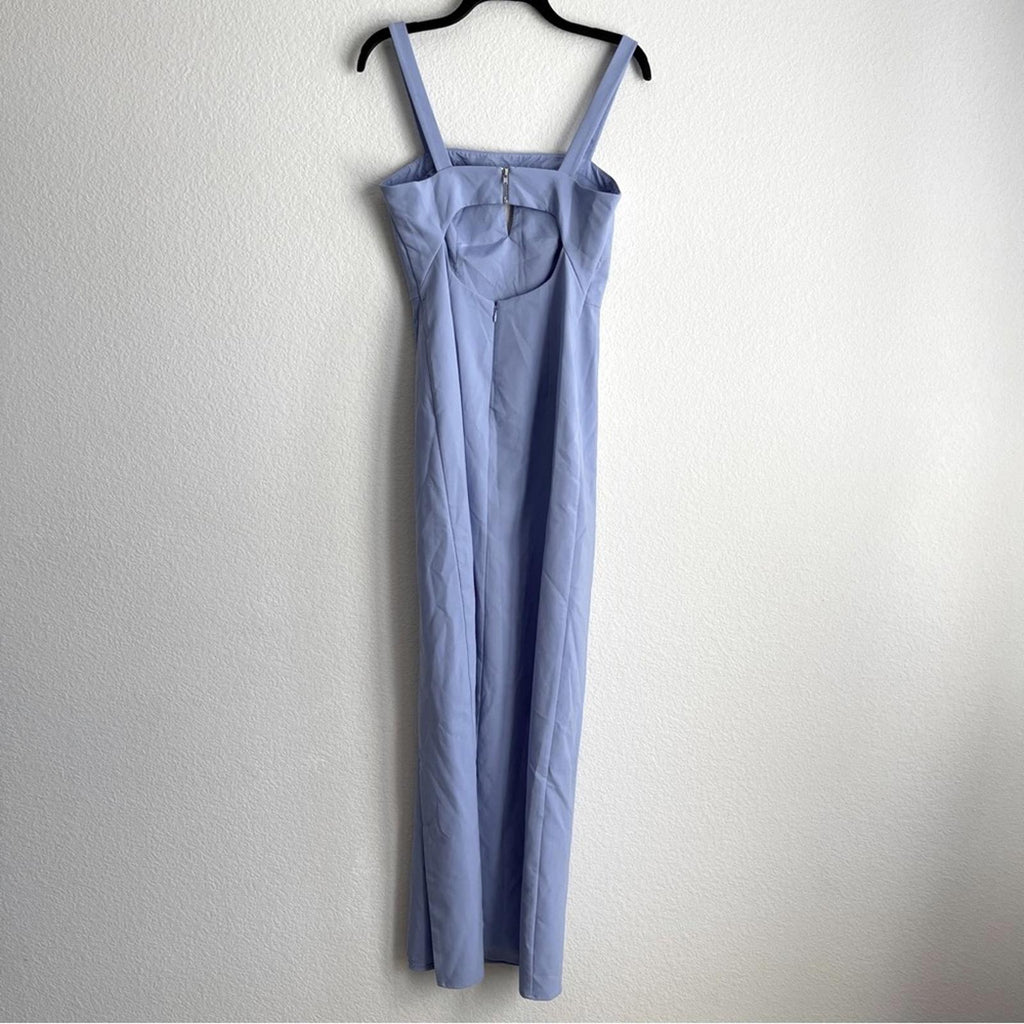 Aidan Mattox Sleeveless Cutout Column Gown in Baby Blue, Size 4 EXCELLENT! $220