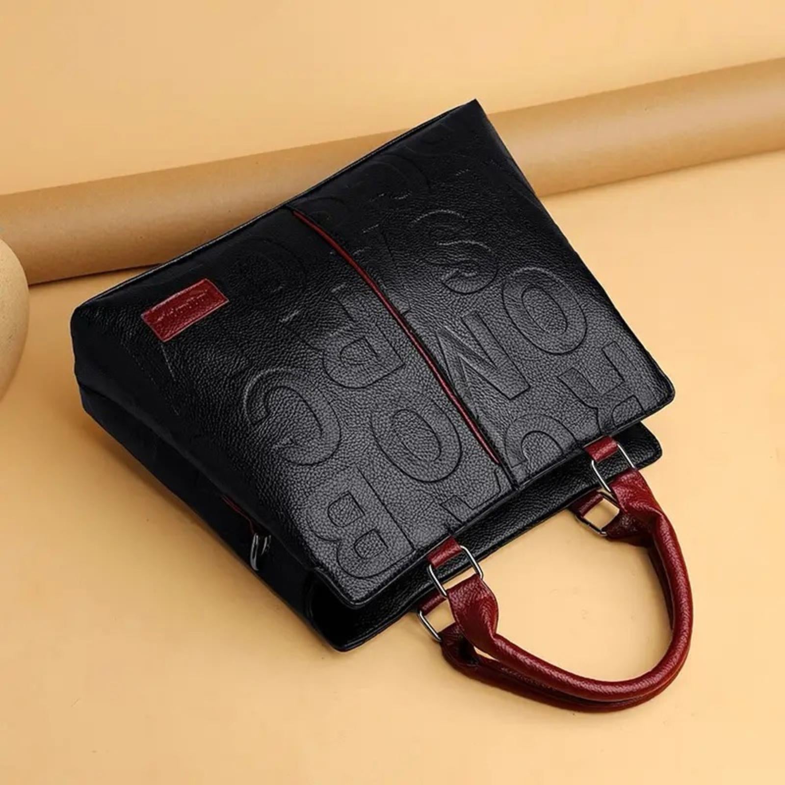 NEW JingPin Piju Faux Leather Bag, Crossbody|Shoulder Bag Black Red New w/o Tag
