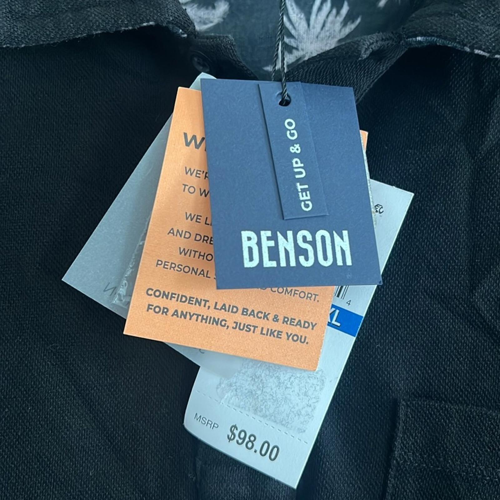 Benson Yellowstone Pique Polo Shirt, Supima Cotton, Black, Size XL New w/Tag $98