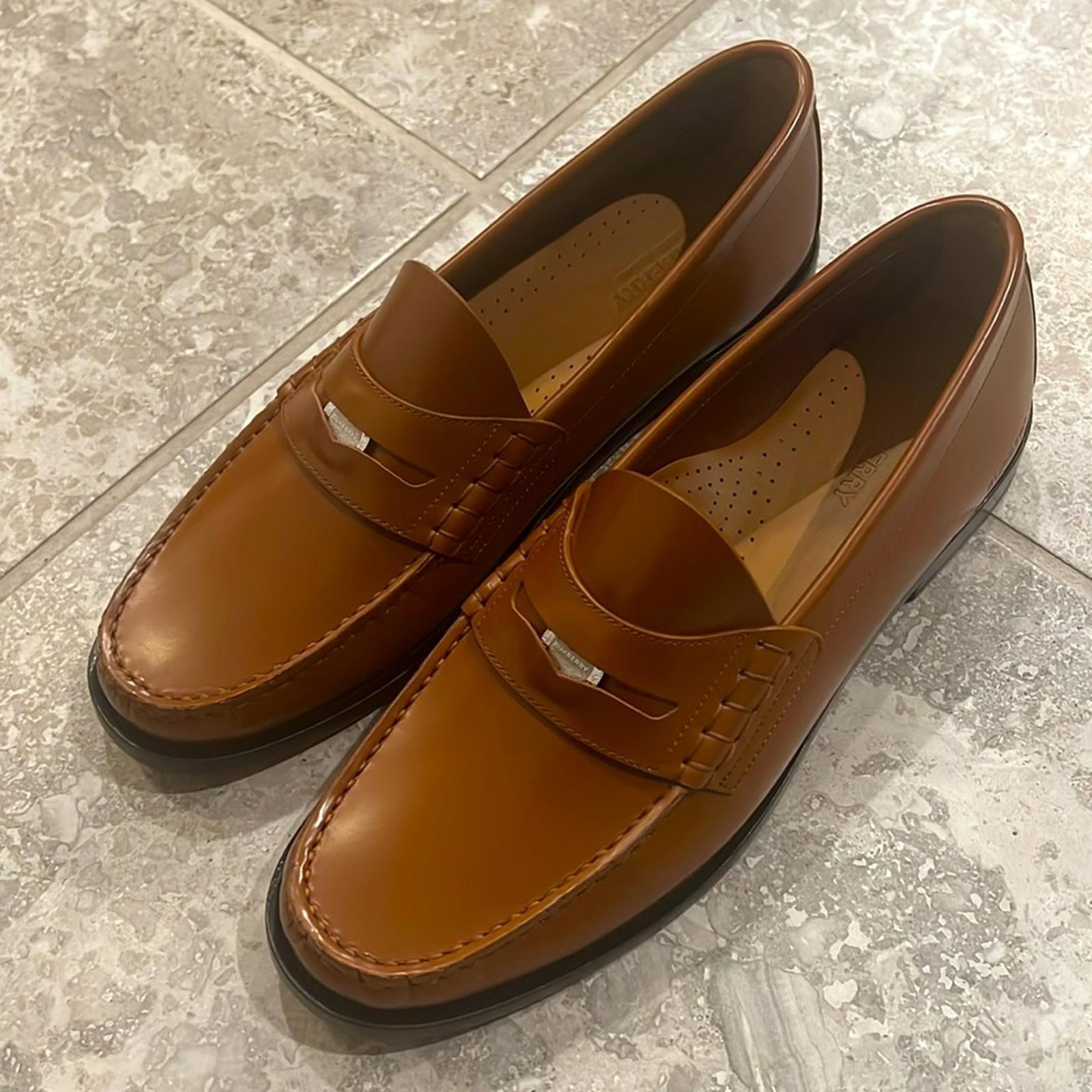 Burberry Brown Coin Loafers in Warm Oak Brown, Size EU42 UK8 US9 New w/Dust Bag
