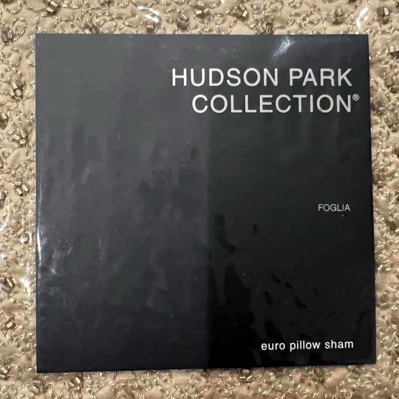 X2 Hudson Park Foglia Euro Sham, Gold, New w/Tag Retail $400 Total