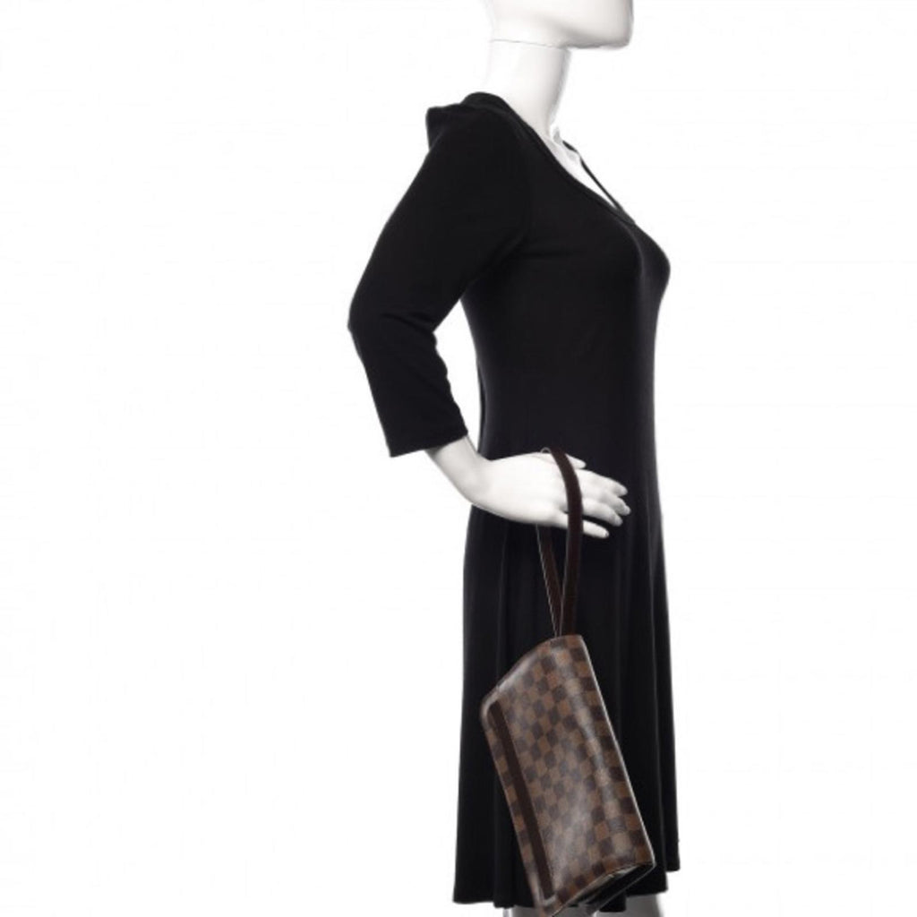 Louis Vuitton Damier Ebene Saint Louis Wallet, Brown, Unisex