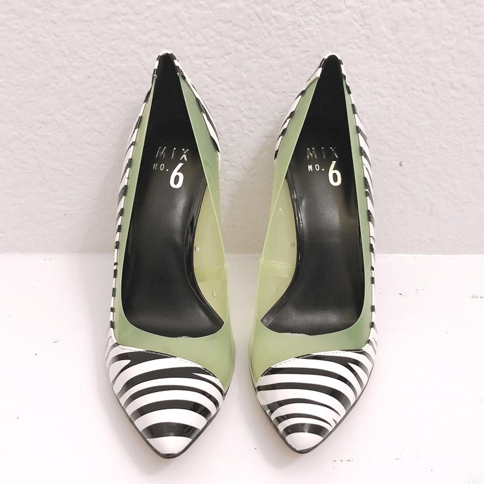 Mix No.6 Adrienne Zebra Print Pump, Shoes Size 7 New in Box