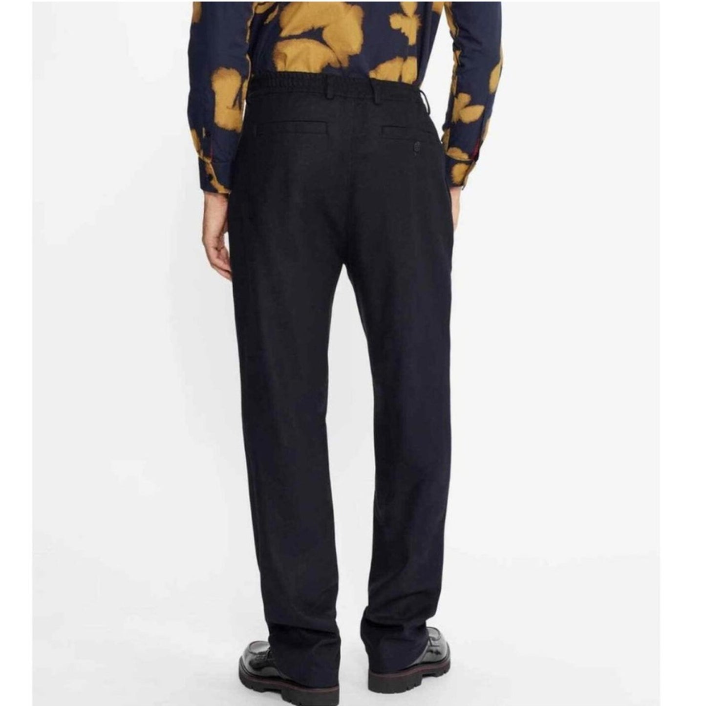 Ted Baker Scout Franklin Fit Wool Blend Trousers in Navy Size Waist 40R NWT $225