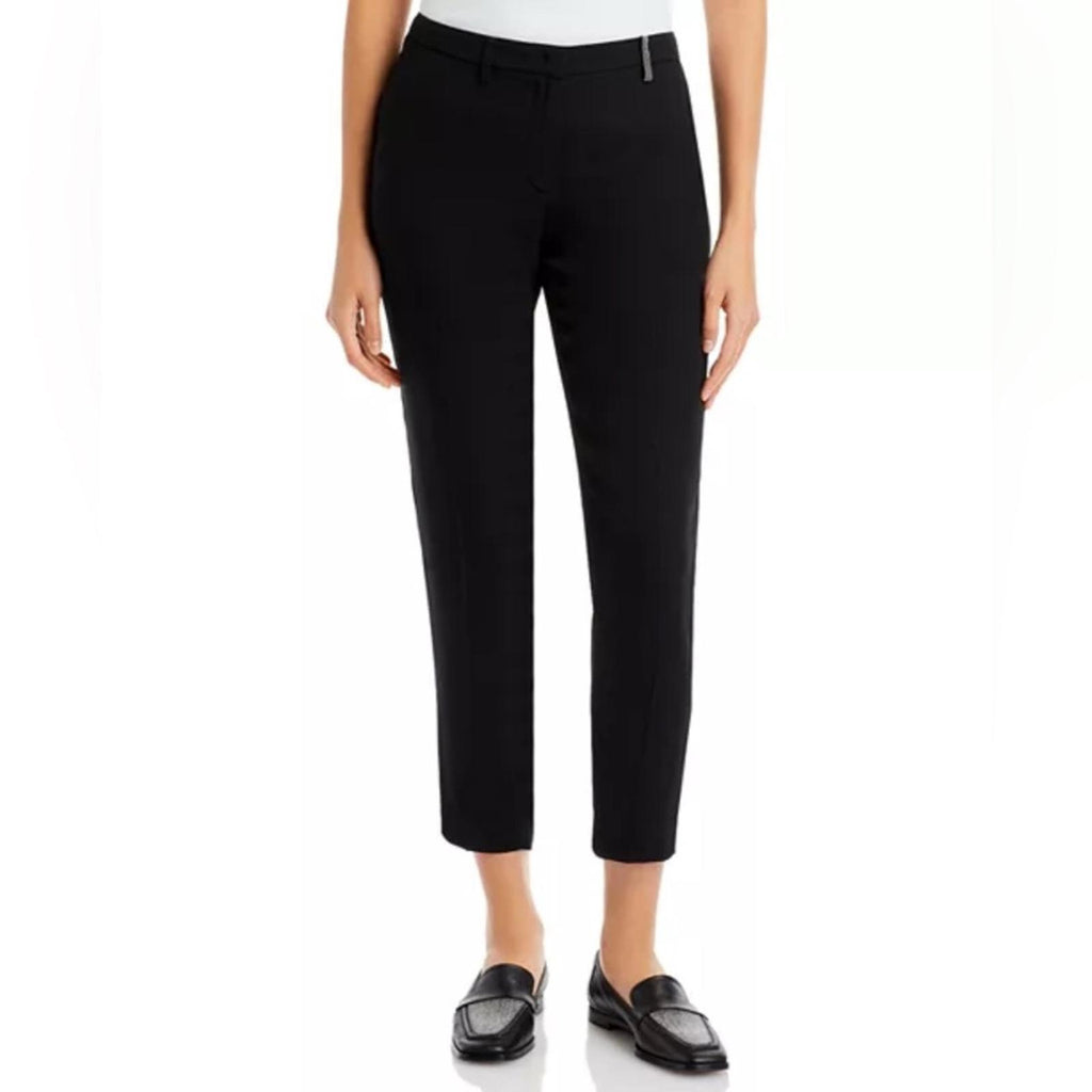 Fabiana Filippi Montefalco Embellished Ankle Dress Pants in Black, NWT, Size 4