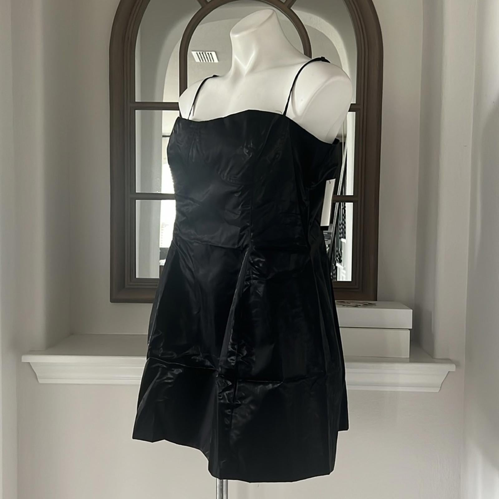 Danielle x Macy’s Fit & Flare Mini Dress w/Pockets in Black, Size 16 NWT $89
