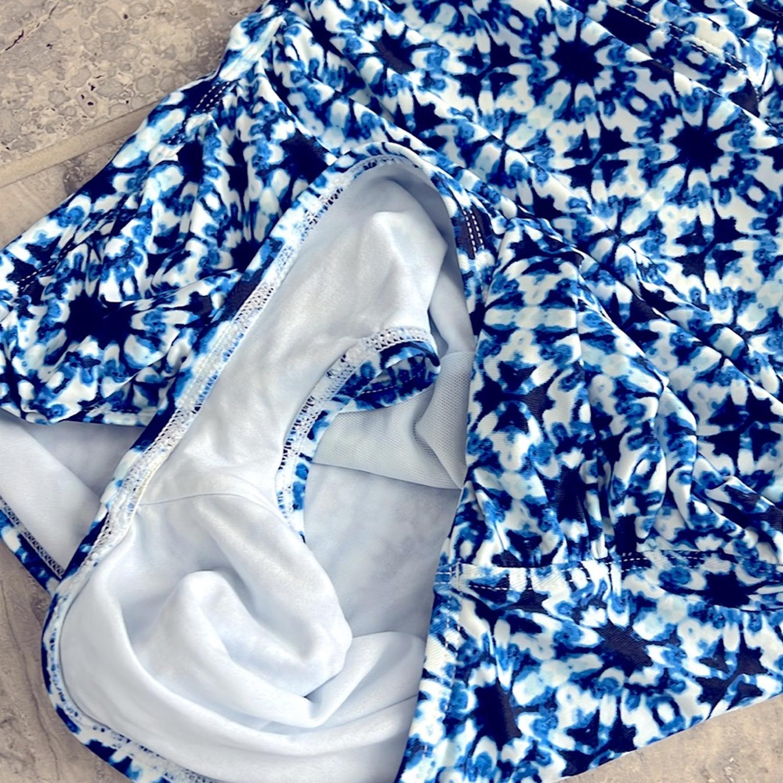 Tommy Bahama Swim Pansy Shirred Bandeau One Piece Swimsuit, Size 6 Excellent!