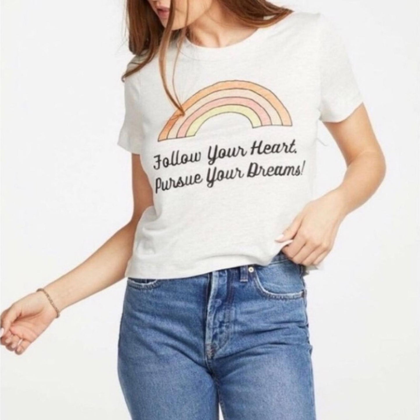 Chaser Follow Your Heart Persue Your Dreams Graphic Tee Shirt Size S, NEW w/Tag