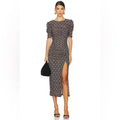 Free People Briella Midi Dress in Black Combo, NWT, Size S