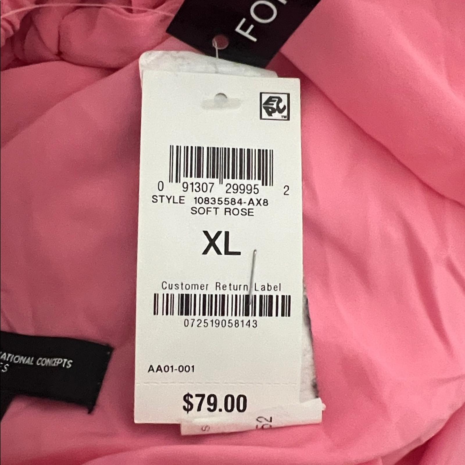 INC International Concepts Chiffon Short Shift Dress w/Long Sleeve, Size 1X, NEW