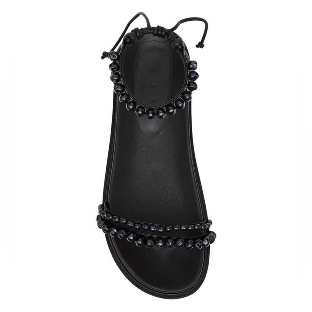 Aje BLACK Neo Pearl Embellished Platform Sandals, Size 36 New in Box +DustBag