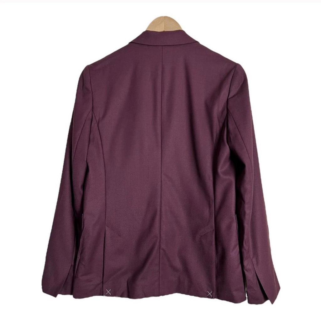 AWAY The Roundtrip Double-Breasted Blazer in Wine, Size 2X New w/Tag