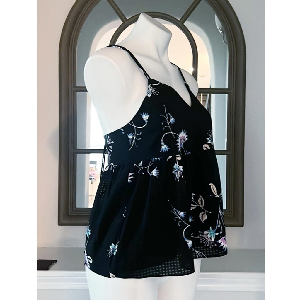 NEW Rebecca Minkoff Floral Spaghetti Strap Tank Top, XS New w/Tag Retail $178