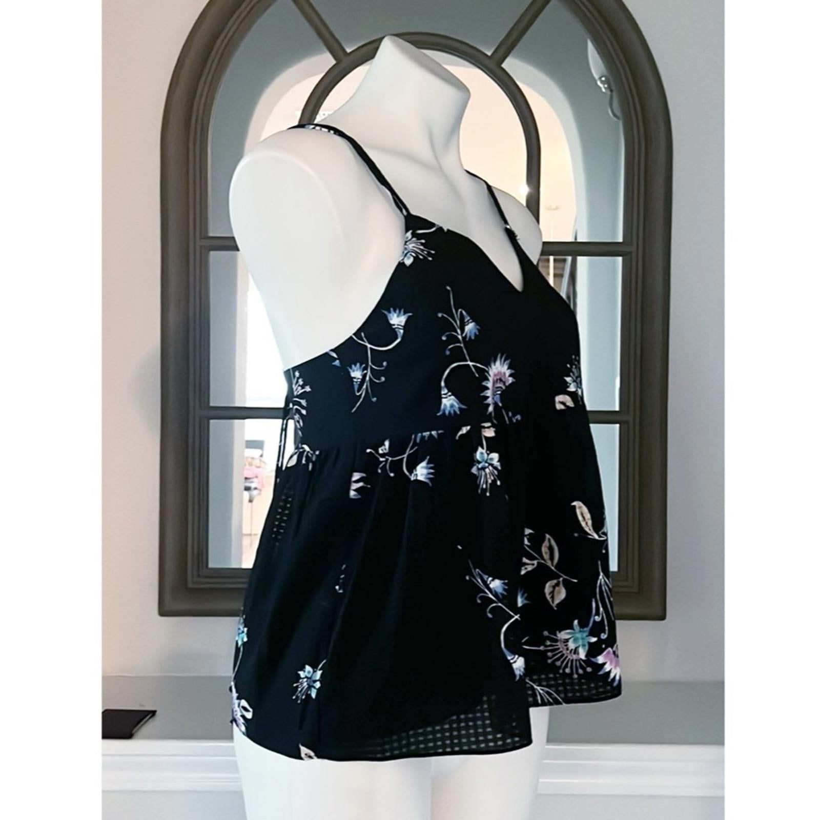 NEW Rebecca Minkoff Floral Spaghetti Strap Tank Top, XS New w/Tag Retail $178