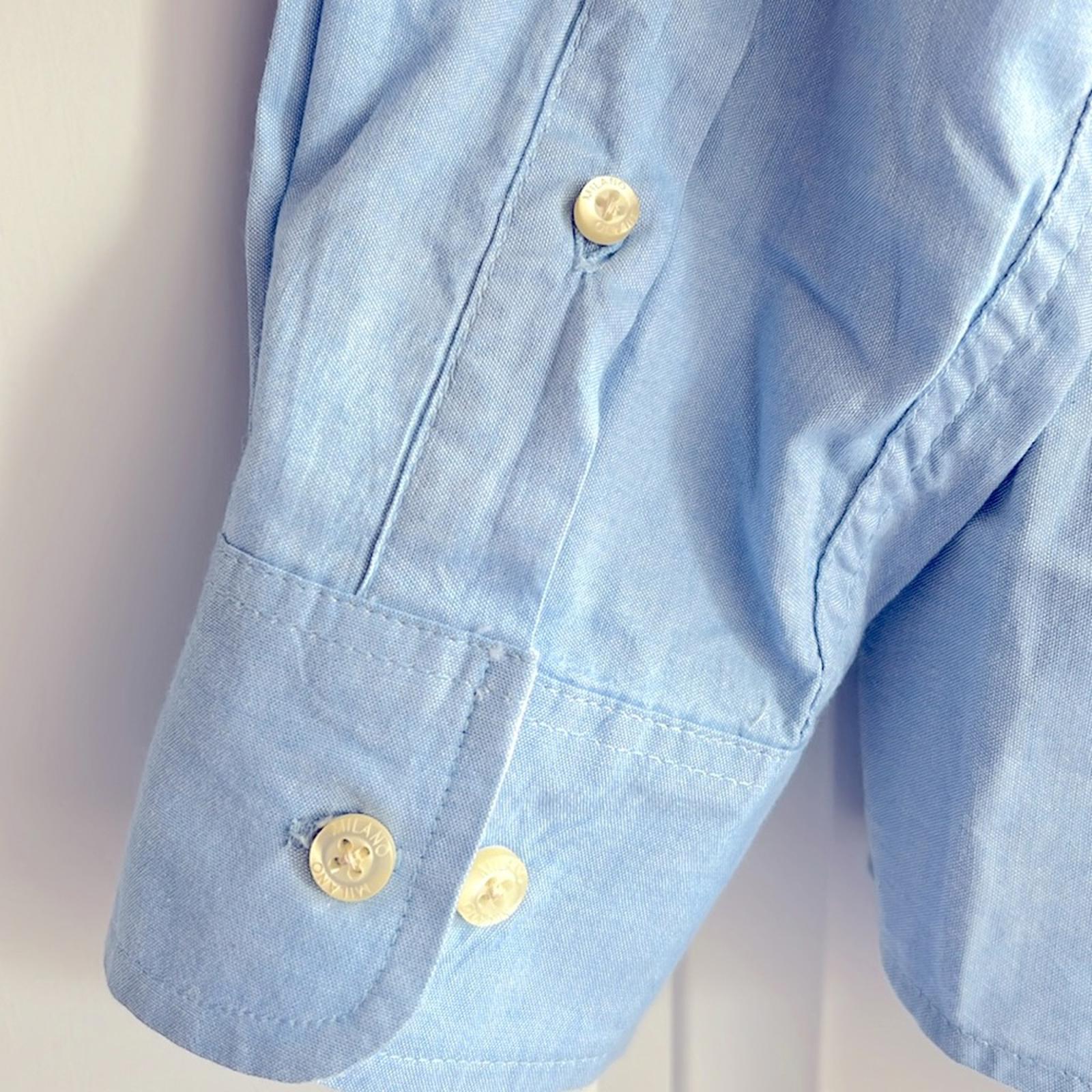 Milano Tailored Fit Dress Shirt in Blue, Size XL EXCELLENT!