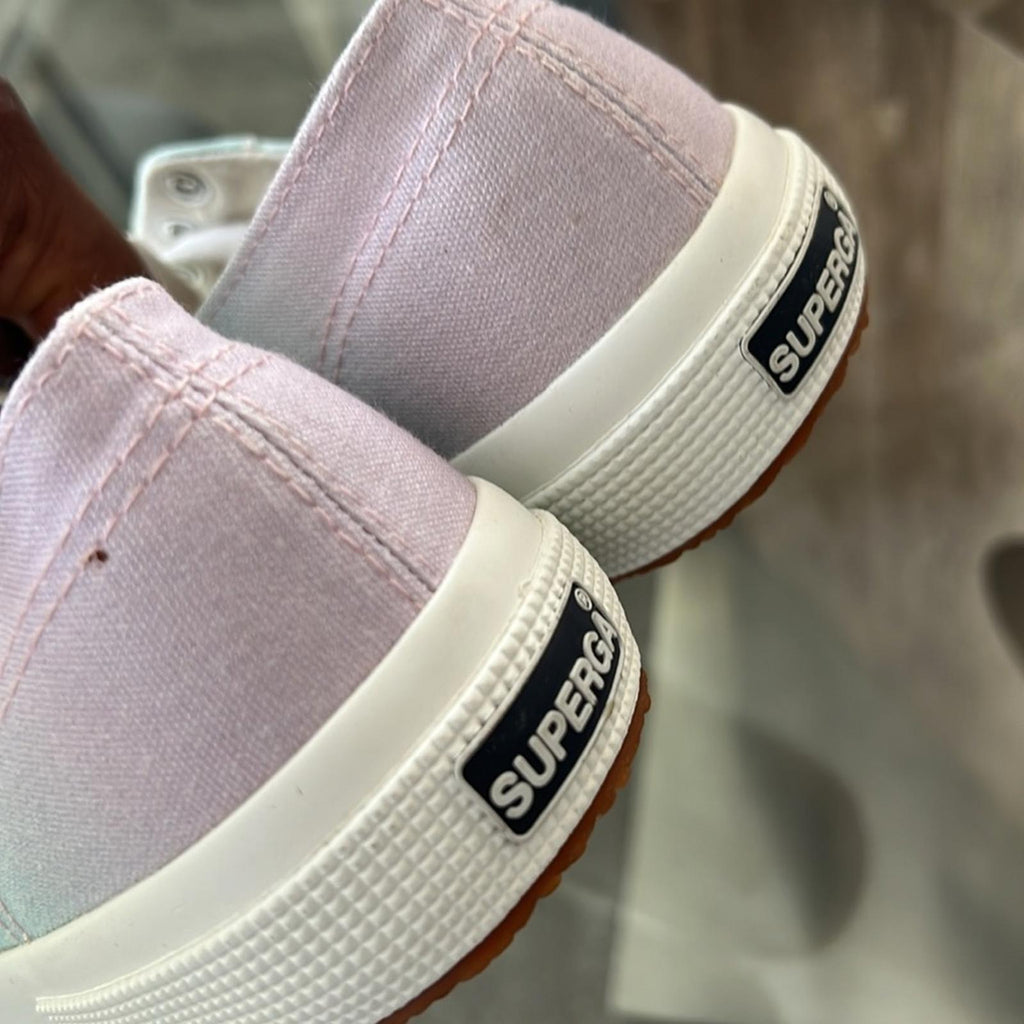 NEW Superga 2750 Gradient Print Pastel Rainbow Sneakers, Size EU 39 New w/o Box