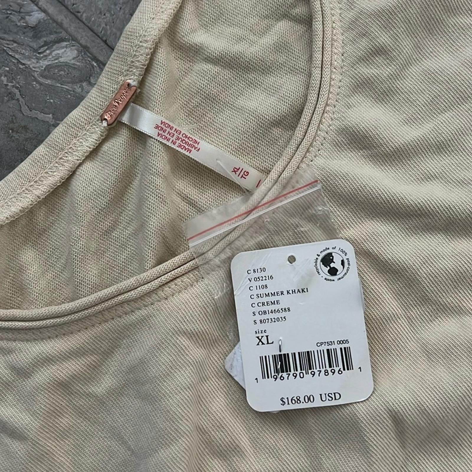 Free People Rae Maxi Dress, Cutout Summer Khaki Size XL New w/Tag Retail $168