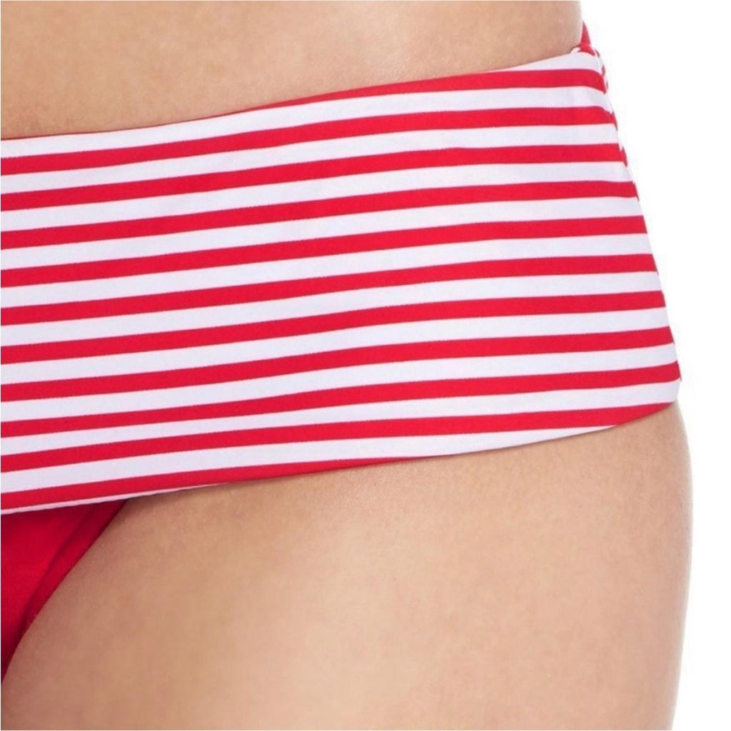 Seafolly Skirted Riviera Striped Hipster Pin-Up Bikini Bottom, Size 12 NWT $72