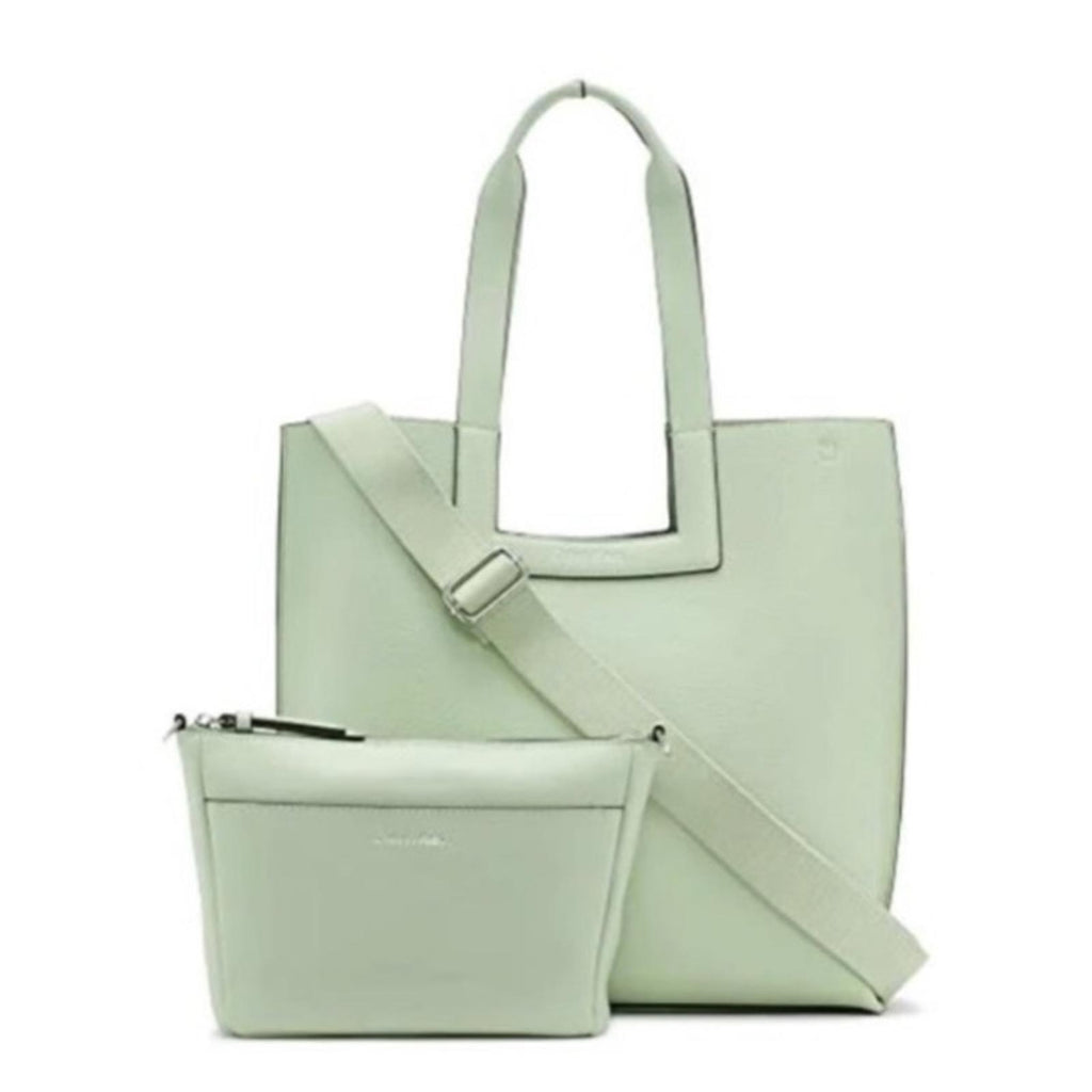 NEW Calvin Klein Bette XL Tote Crossbody Set Green, Vegan Shoulder Bag Duo $178