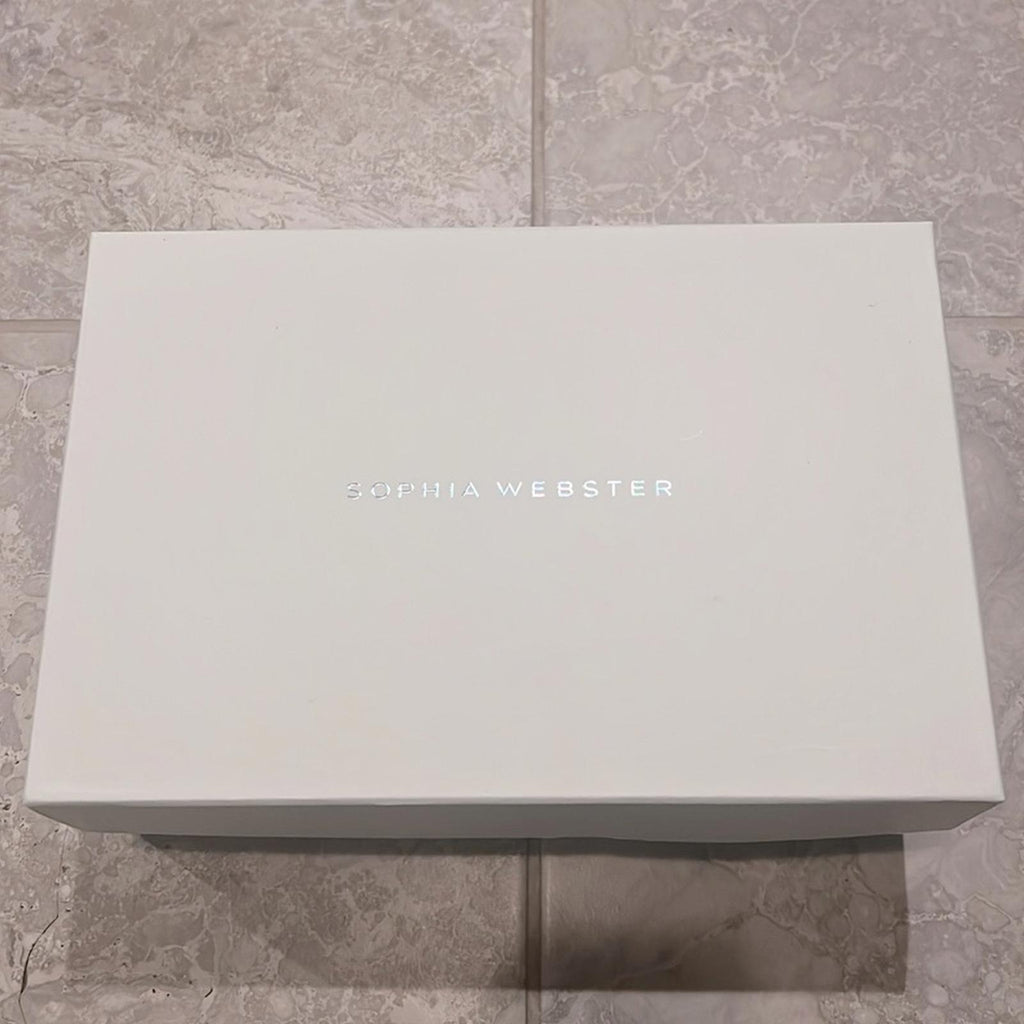 Sophia Webster Margaux Embellished Pointed Toe Pumps in Ivory Satin, Size 38 NEW