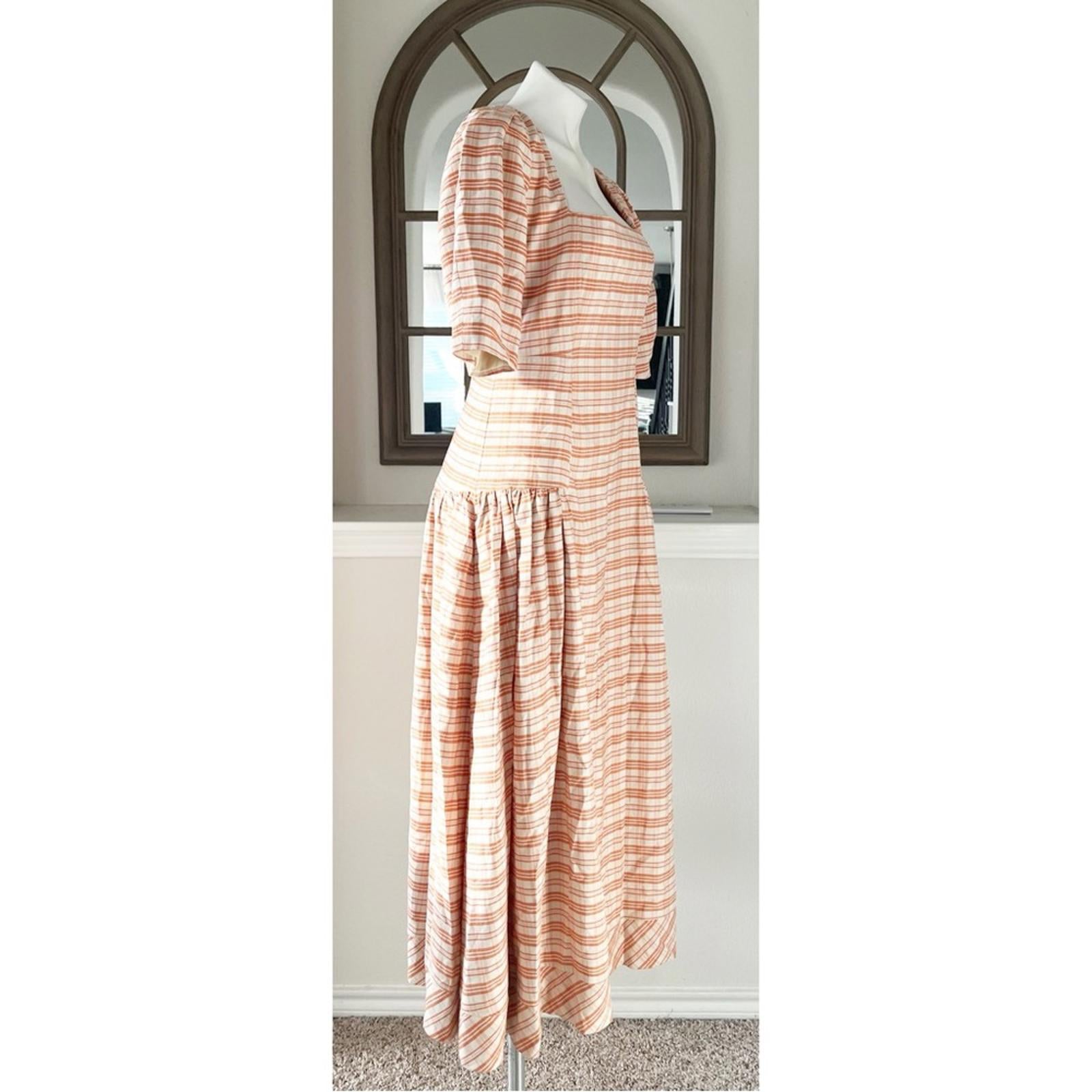 Jonathan Simkhai Greer Tailored Plaid Button-Front Maxi Dress, Size 2 NWT $595
