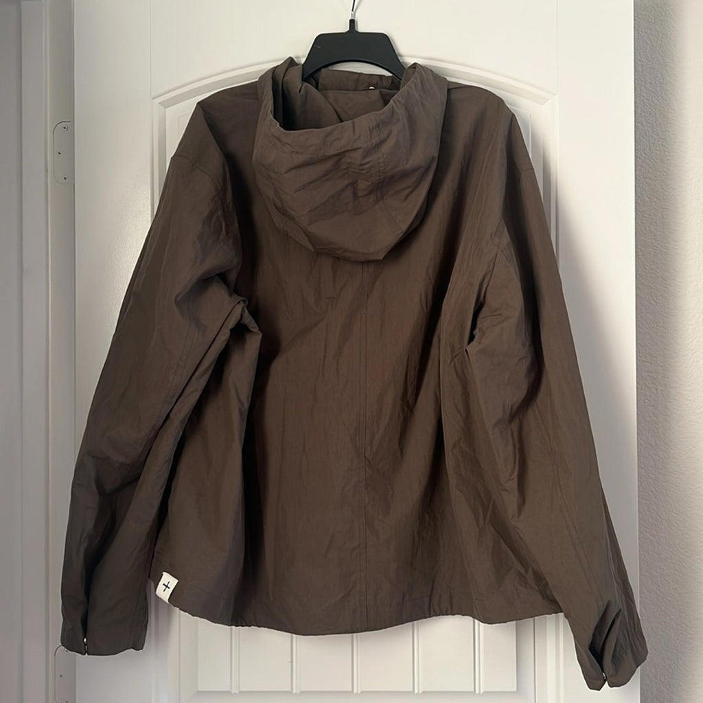 Jil Sander Green Long-Sleeve Hooded Jacket w/Organic Cotton, Size L NWT $2,380