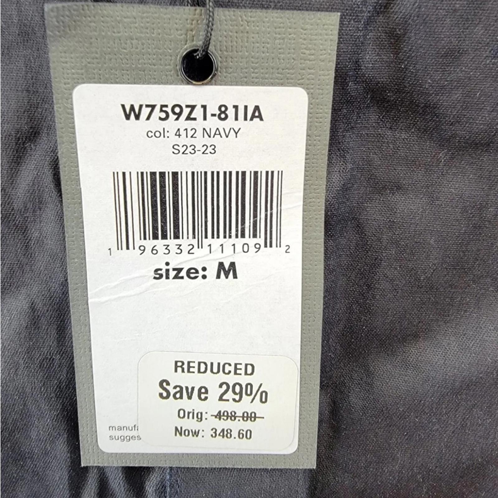NEW John Varvatos Zill Navy Spread Collar Long Sleeve Shirt, Men's M Retail $498
