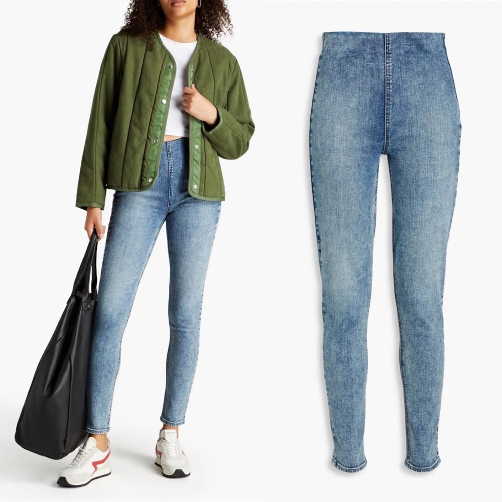 Rag & Bone Nina High-Rise Pull-On Jeans in Pearl Size XL New w/Tag Retail $225