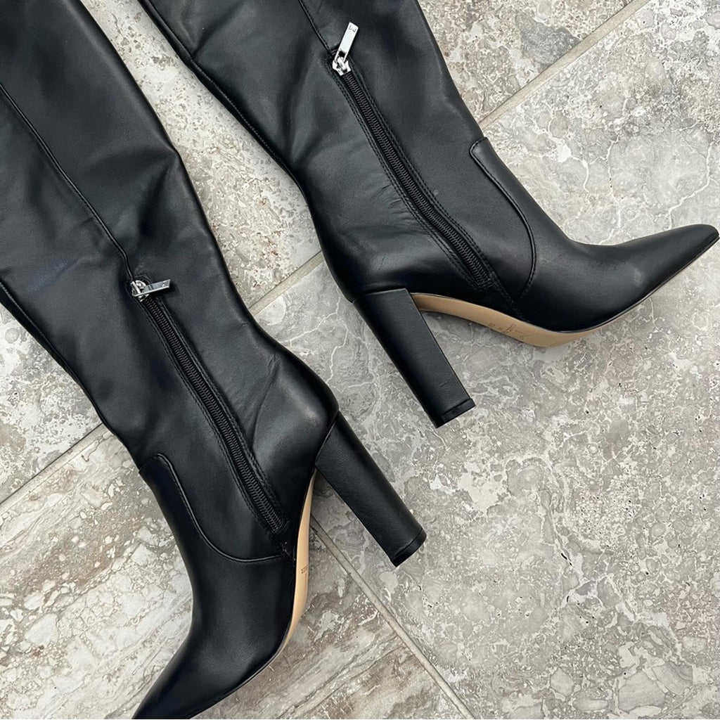 Marc Fisher LTD. Giancarlo Heeled Boots Black, Size 5.5 New in Box $299