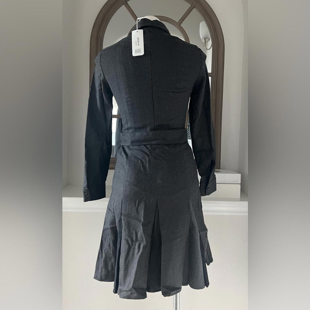 AKRIS PUNTO Fit-and-Flare D-Ring Belted Wool Dress, Size 4 New $1,390 (SOLD OUT)