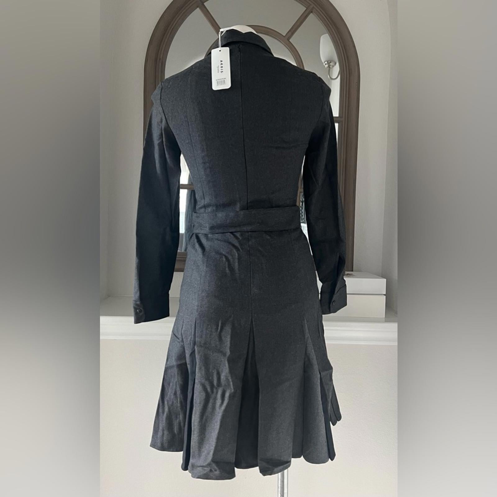 AKRIS PUNTO Fit-and-Flare D-Ring Belted Wool Dress, Size 4 New $1,390 (SOLD OUT)