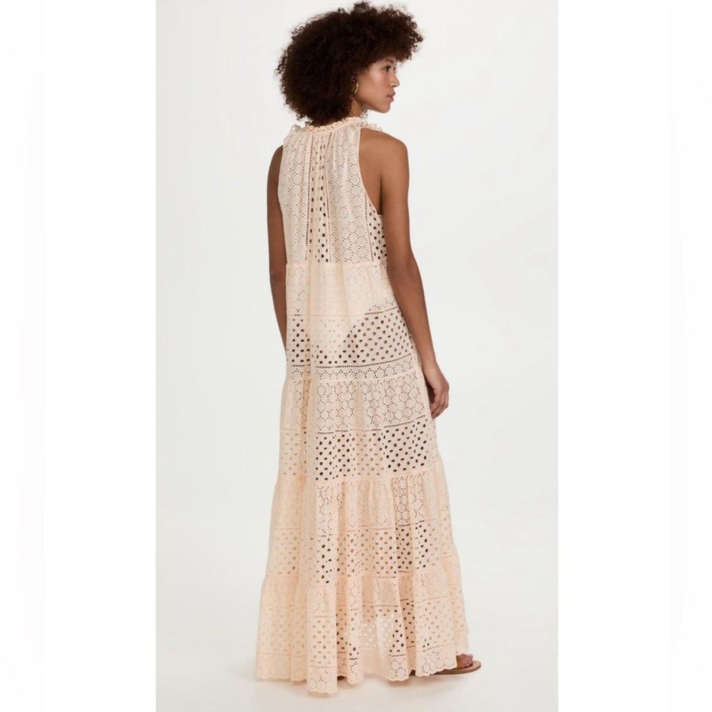 Charina Sarte Persephone Maxi Dress in Blush, Size L, New w/Tag
