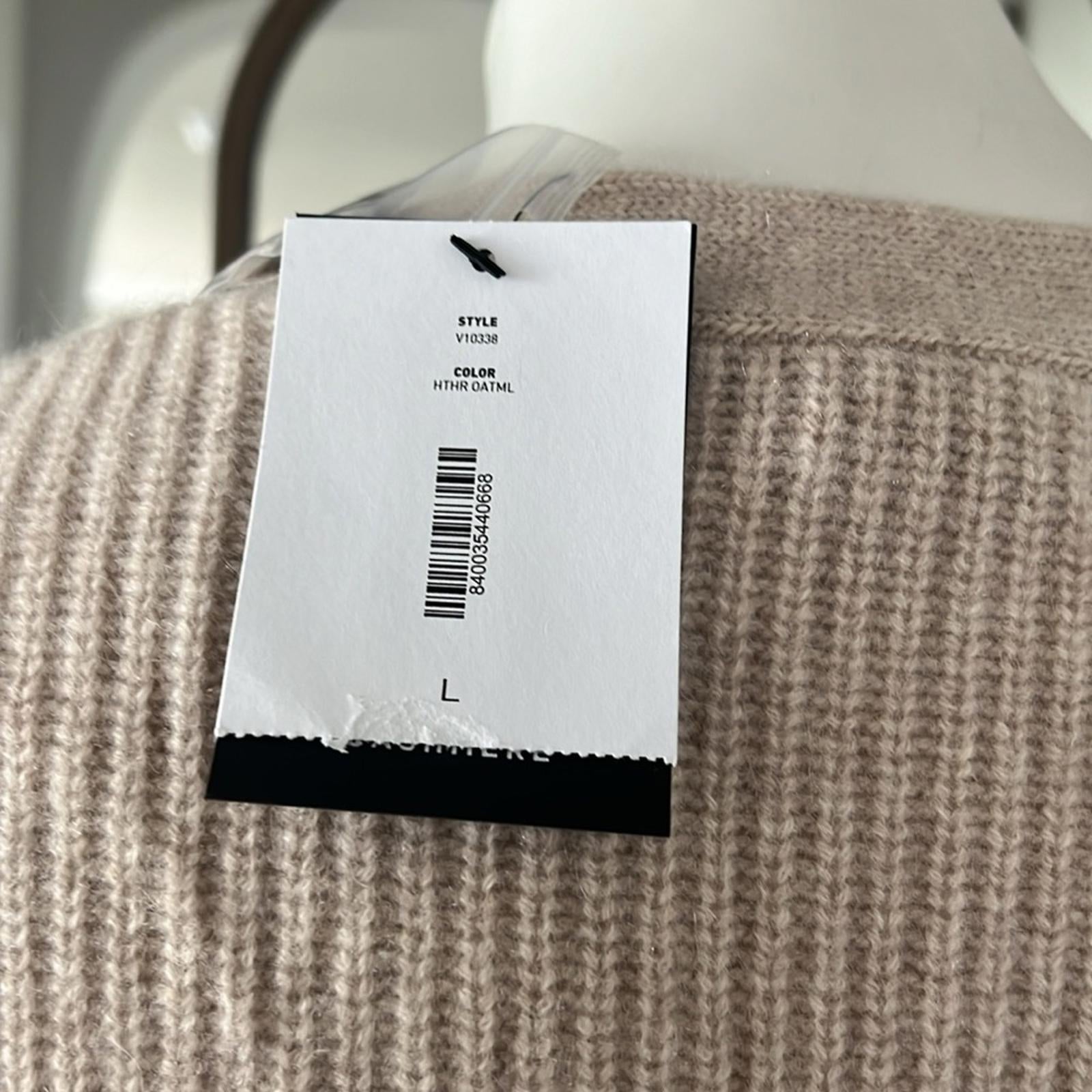 C by Bloomingdale's Cashmere Ribbed Oversized Cashmere Cardigan Size L NEW