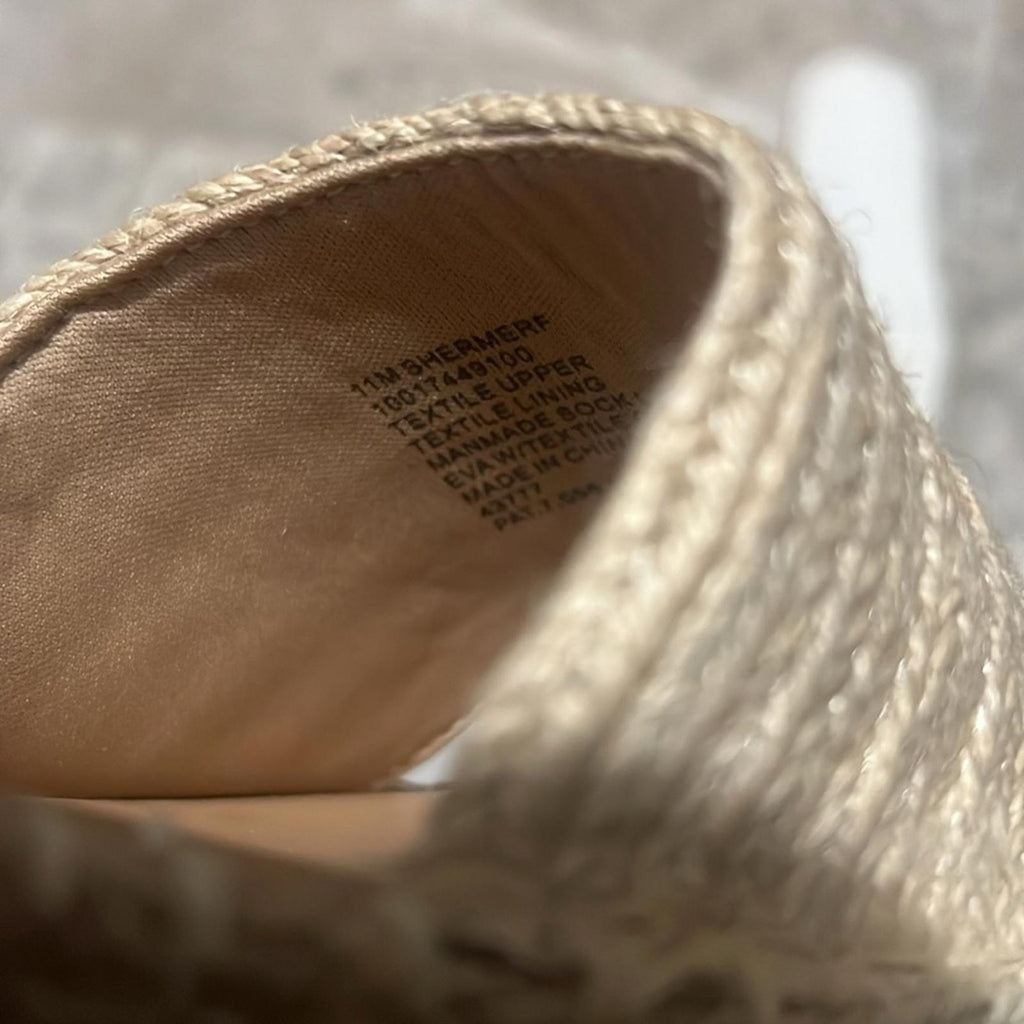 Wild Pair Shermer Slide Espadrille Platform Wedge Sandals, Size 11 NEW in Box