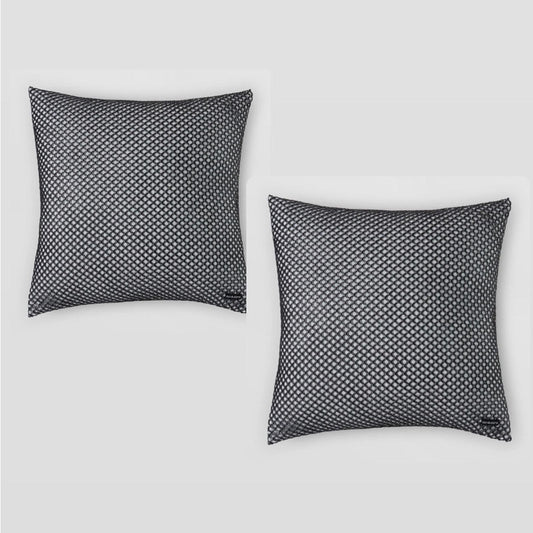 X2 Ash & Dans Addy Decorative Pillow in Black/Grey Size 16′ x 16” NWT $330