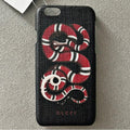 Gucci Serpent Print Phone Case in Black/Red, New in Box