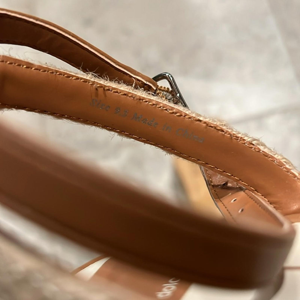 Dolce Vita Aurora Cedar Embossed Stella Platform Wedge Sandals Size 9.5 NWT